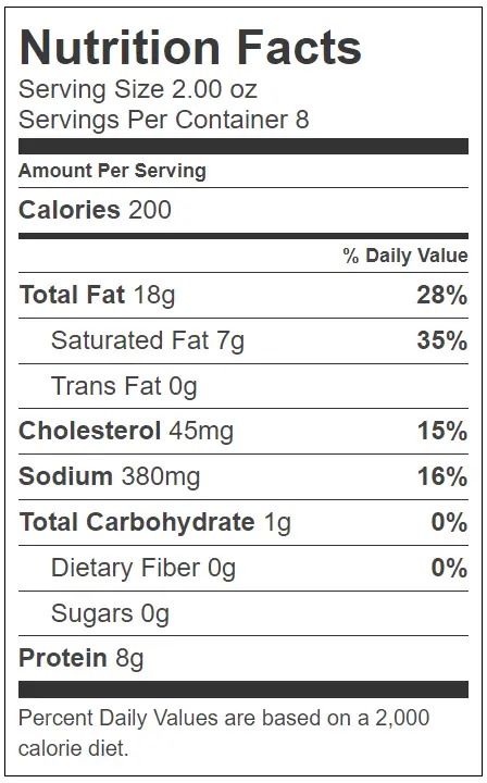 Nutrition Facts